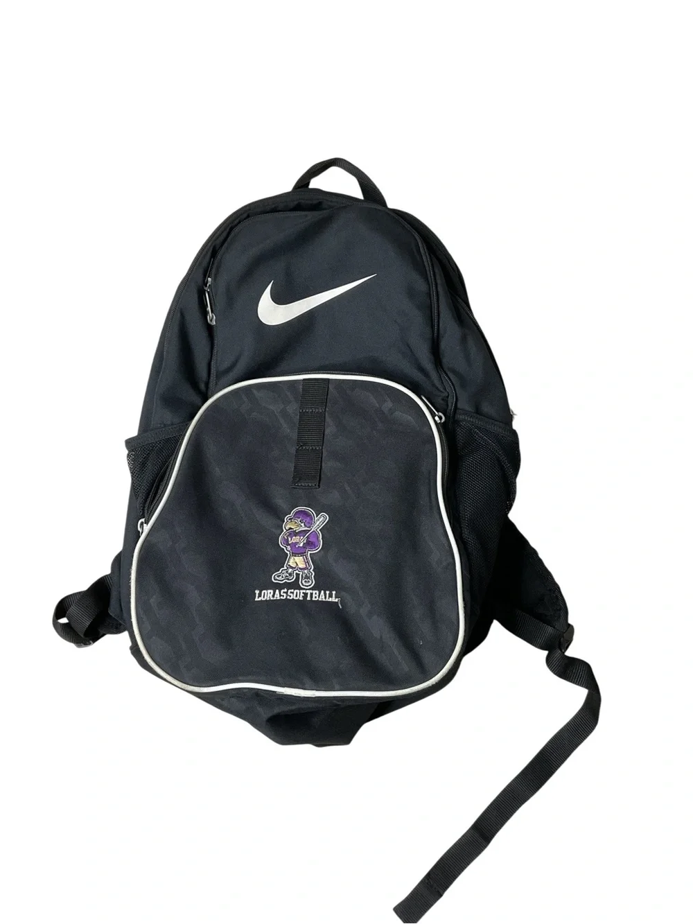 Nike Black Softball Backpack Loras College Duhawks Team Bat Sports Bag